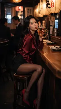 Photorealistic Izakaya Bar Portrait