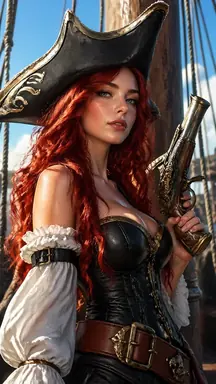 Retouched Miss Fortune Cosplay Portrait
