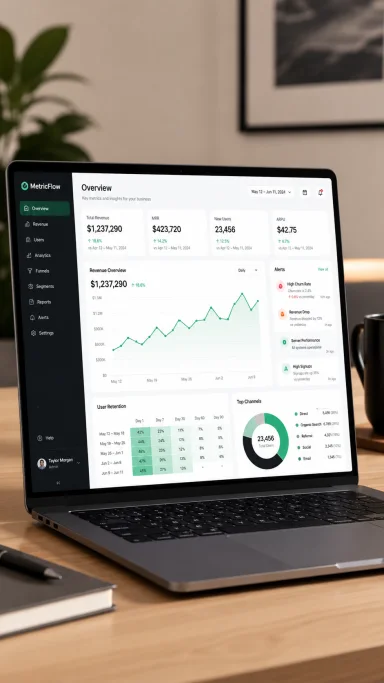 SaaS Analytics Dashboard Mockup