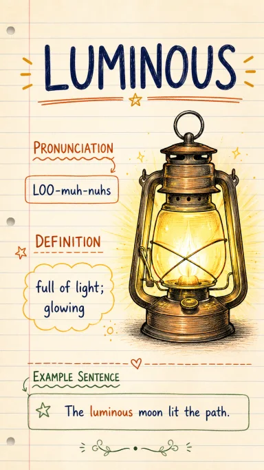 Luminous Vocabulary Card