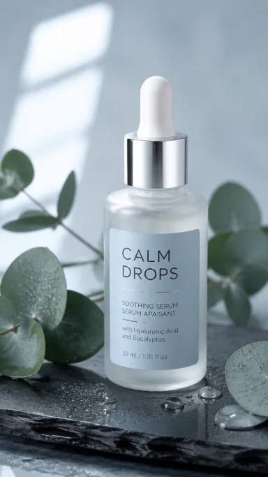Calm Drops Skincare Product Photo