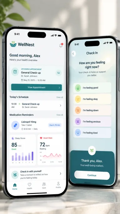 Medical Wellness App UI