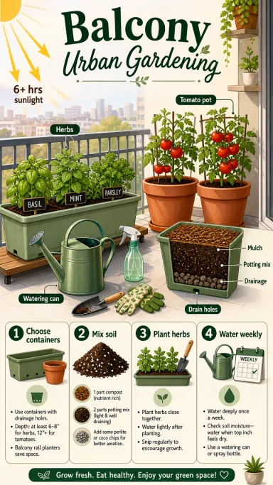 Urban Gardening Infographic